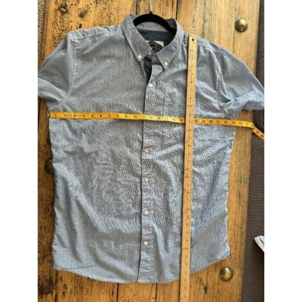 Dravus Men's Blue‎ Short Sleeve Shirt,  blue shirt, collared shirt, short sleeve - Picture 8 of 8